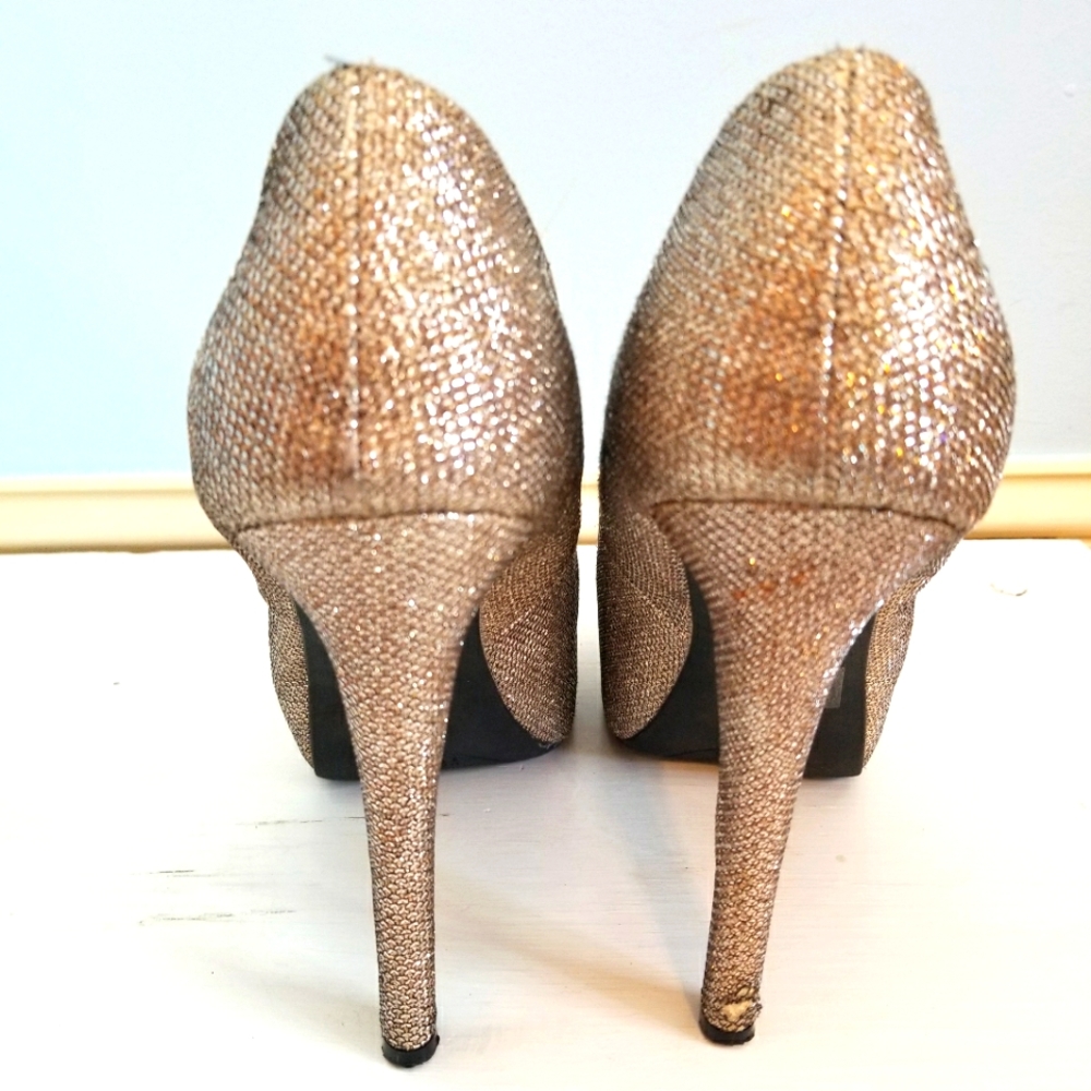 Gold Platform Stiletto